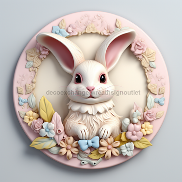 Easter Sign, 3D Bunny Look, DCO-12843, Sign For Wreath, 10